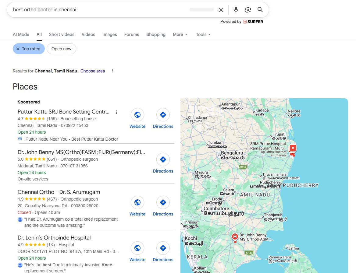 How Doctors Can Rank #1 on Google Without Ads (2026 Guide) 2 best ortho doctor in madurai